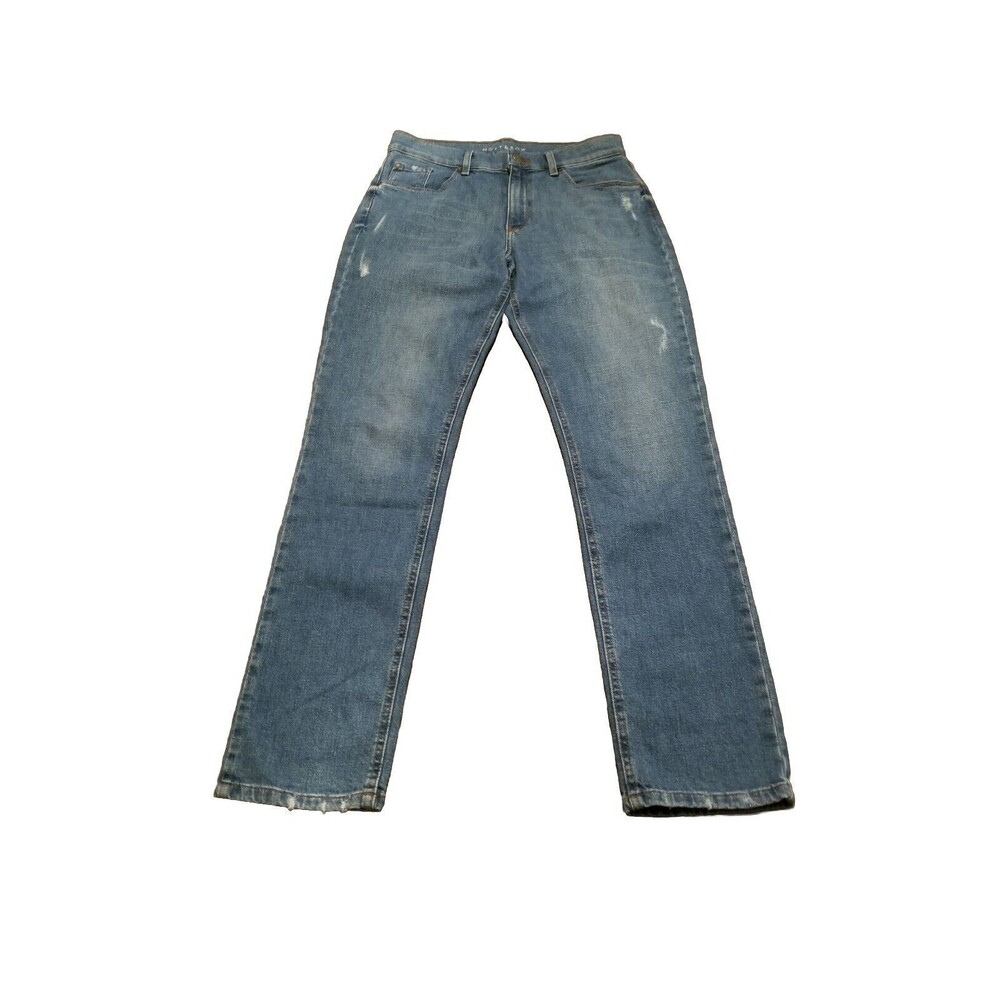 Mott & Bow Boyfriend Jeans Women's 28x30 Light Distress Stretch Denim (30×30.5)